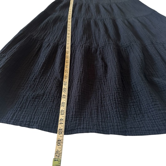 Aritzia Wilfred Free Firefly Black Gauzy Midi Dress Size Medium - Picture 15 of 16